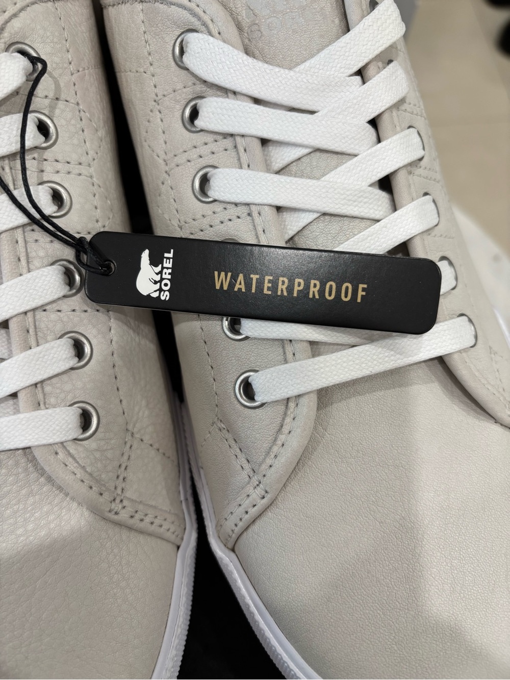 Sorel Men's Caribou Sneaker Low - Waterproof NWT. White, Fungi. Size 13 - Picture 5 of 9